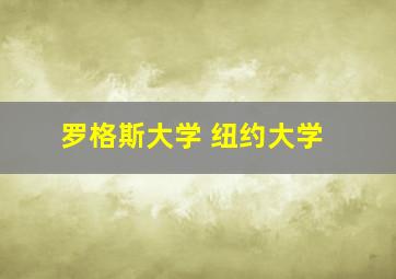 罗格斯大学 纽约大学